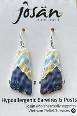 Sterling Silver Mountains & Tree Earrings