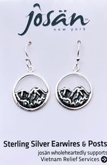 Sterling Silver Mountains Earrings