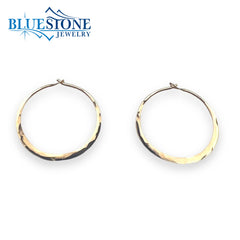 Medium Sterling Silver & 14K Gold Filled Hoops- 1 3/8"