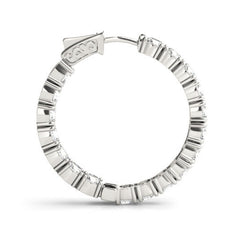 Sterling Silver Hoops with CZs