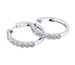 Sterling Silver Hoops with CZs