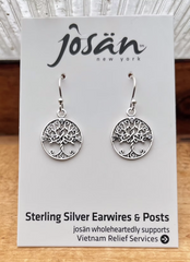 Sterling Silver Tree of Life Earrings