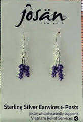 Sterling Silver Wisteria/Lupine Flower Earrings