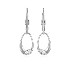Sterling Silver Earrings w/ Two Marquise CZ