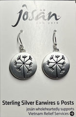 Sterling Silver Dandelion Earrings
