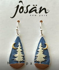 Sterling Silver Sun and Trees Earrings