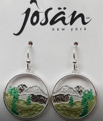 Hypoallergenic Mountain & Tree Outline Earrings