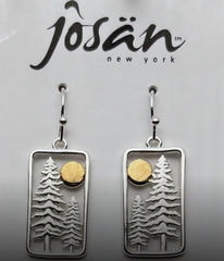 Hypoallergenic Sun and Trees Earrings