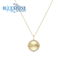 14 Karat Yellow Gold Diamond-Cut Disc Necklace - 23"