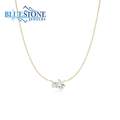 14 Karat Yellow Gold Moi & Toi Necklace - 18"