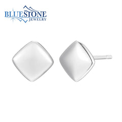 Sterling Silver Plated Geometric Stud Earrings