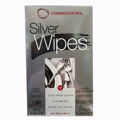 10 Dry Disposable Silver Wipes