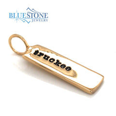 "truckee" Stamped 14kt Yellow Gold Plated Pendant