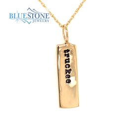 "truckee" Stamped 14kt Yellow Gold Plated Pendant