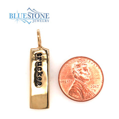 "truckee" Stamped 14kt Yellow Gold Plated Pendant