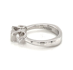 18K White Gold 3 Stone Engagement Ring