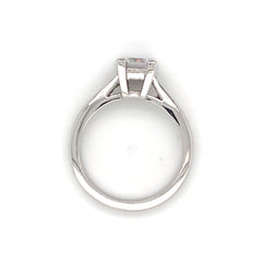 14 Karat White Gold Engagement Ring with CZ- Special Order Only