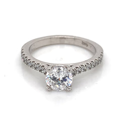 14 Karat White Gold Engagement Ring