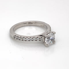 14 Karat White Gold Engagement Ring