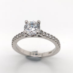 14 Karat White Gold Engagement Ring