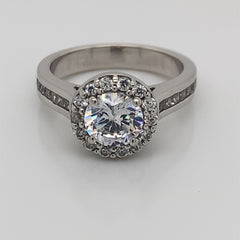 14 Karat White Gold Engagement Ring