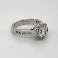 14 Karat White Gold Engagement Ring