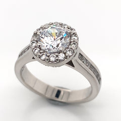14 Karat White Gold Engagement Ring