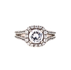 14 Karat White Gold Engagement Ring