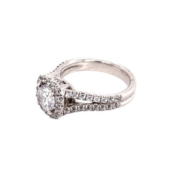 14 Karat White Gold Engagement Ring
