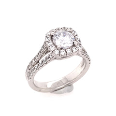 14 Karat White Gold Engagement Ring
