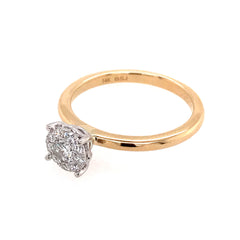 14 Karat Yellow Gold Diamond Engagement Ring