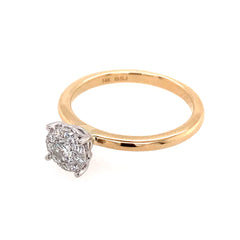 14 Karat Yellow Gold Diamond Engagement Ring