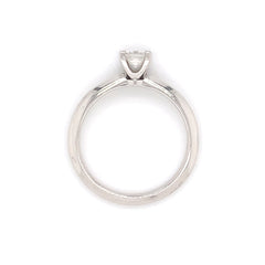 Tiffany & Co. Platinum Engagement Ring with 0.32 Carat Princess Cut Diamond