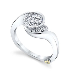 14 Karat White Gold Diamond Engagment Ring