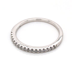 14 Karat White Gold Diamond Wedding Band(0.15cttw)