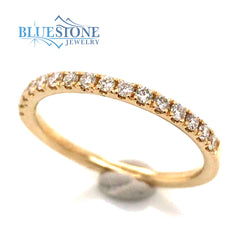 14K Yellow Gold Diamond Band- Size 6.25