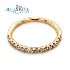 14K Yellow Gold Diamond Band- Size 6.25