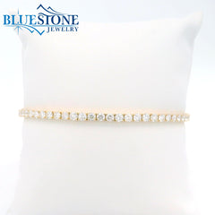14KYG LAB-Grown Diamond Tennis Bracelet 5.00CTW - 7"
