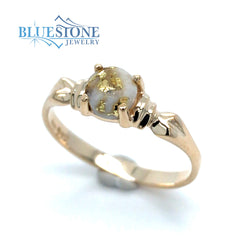 14kt Yellow Gold w/ Gold Quartz Ring- Size 7.5