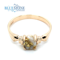 14kt Yellow Gold w/ Gold Quartz Ring- Size 7.5