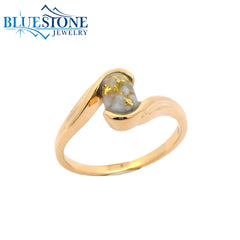14 Karat Yellow Gold Quartz Ring- Size 6
