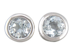 14kt White Gold Aquamarine Earrings