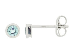 14KWG Bezeled Alexandrite Stud Earrings