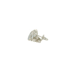 14KWG Bezel Set Stud Earrings w/ Pear Aquamarines