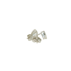 14KWG Bezel Set Stud Earrings w/ Pear Aquamarines
