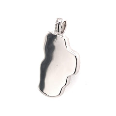 Medium14KWG Pendant with Hydro Blue Topaz & Diamonds