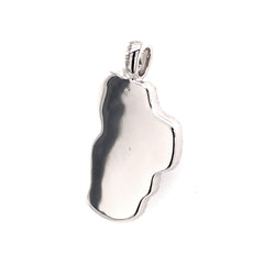 Medium14KWG Pendant with Hydro Blue Topaz & Diamonds