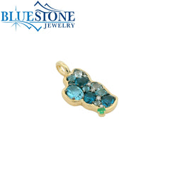 Medium 14KYG Lake Tahoe Pendant with Topaz & Diamonds