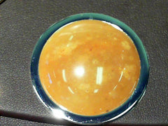 Silver Pendant Coin with Graphic Feldspar