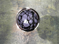 Steel Pendant Coin with Lago Anthracite- Medium Sized